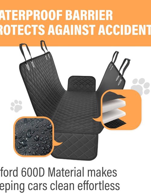 Load image into Gallery viewer, Black Standard Dog Car Hammock Back Seat Cover, Waterproof Backseat Cover Protector for Truck Bench Rear of Sedans or Suvs, Essential Pet Supplies Vacuum or Wipe Clean, Machine Washable
