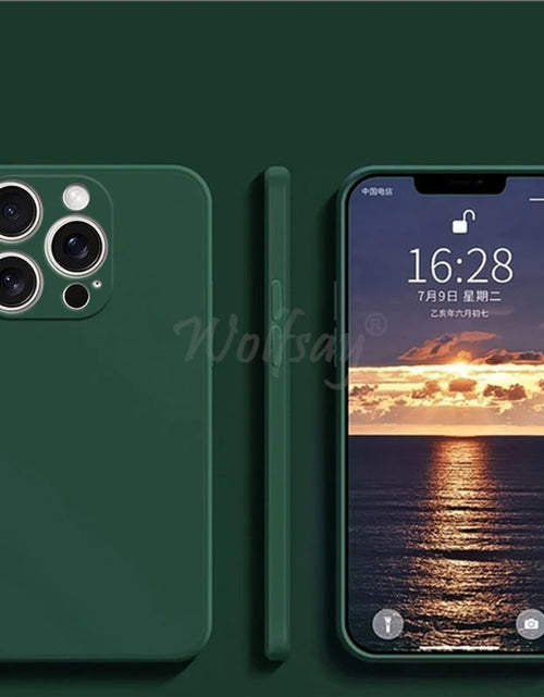 Load image into Gallery viewer, For Iphone 16 Pro Max Case Liquid Silicone Original Plain Rubber TPU Protect Case for Iphone 16 15 Pro Max Cover TPU Shockproof
