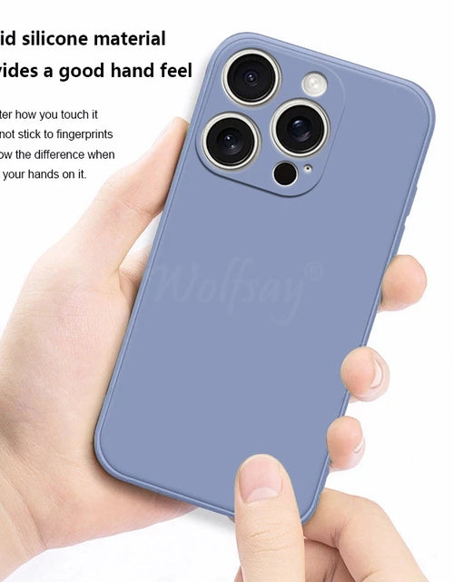 Load image into Gallery viewer, For Iphone 16 Pro Max Case Liquid Silicone Original Plain Rubber TPU Protect Case for Iphone 16 15 Pro Max Cover TPU Shockproof
