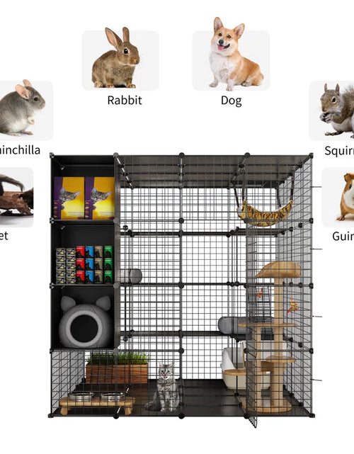Load image into Gallery viewer, Boivin Portable Outdoor Cat Cage, Catio, Cat House, with Shelves
