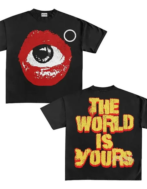 Load image into Gallery viewer, Designer Men'S T Shirts High Street Y2K Shirt Retro Trend Portrait Print Short Sleeve T-Shirt for Men Goth Harajuku Hip Hop Couple Casual Loose
