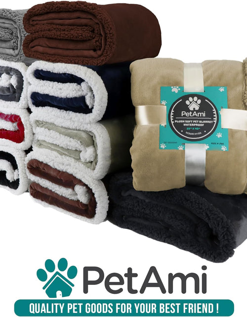 Load image into Gallery viewer, Dog Blanket for Bed, XL Pet Blanket Large Dogs, Fleece Furniture Couch Cover Protector Sofa Car Crate Kennel, Soft Sherpa Cat Throw Plush Reversible Washable, Twin 60X80 Taupe
