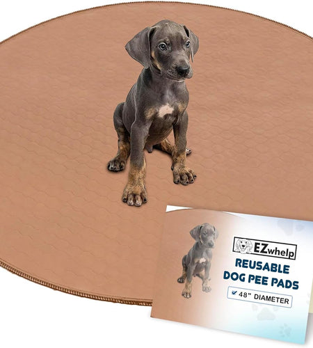 Washable Pee Pads for Dogs - Waterproof and Reusable Training Floor Pads, Whelping Dog Pee Pads, Absorbent Dog Training Bed, Puppy Training Pads Supplies, Absorbent Pet Pen Floor Pad, 48-In