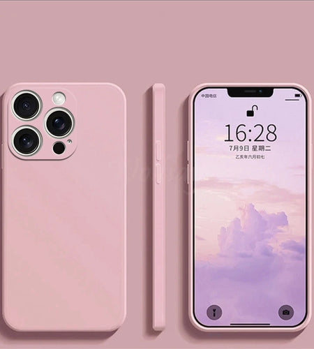 For Iphone 16 Pro Max Case Liquid Silicone Original Plain Rubber TPU Protect Case for Iphone 16 15 Pro Max Cover TPU Shockproof