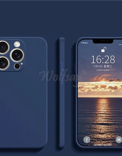 Load image into Gallery viewer, For Iphone 16 Pro Max Case Liquid Silicone Original Plain Rubber TPU Protect Case for Iphone 16 15 Pro Max Cover TPU Shockproof
