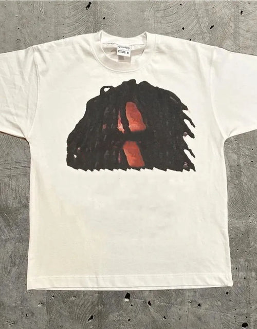Load image into Gallery viewer, Designer Men'S T Shirts High Street Y2K Shirt Retro Trend Portrait Print Short Sleeve T-Shirt for Men Goth Harajuku Hip Hop Couple Casual Loose
