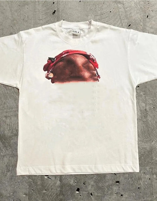 Load image into Gallery viewer, Designer Men'S T Shirts High Street Y2K Shirt Retro Trend Portrait Print Short Sleeve T-Shirt for Men Goth Harajuku Hip Hop Couple Casual Loose
