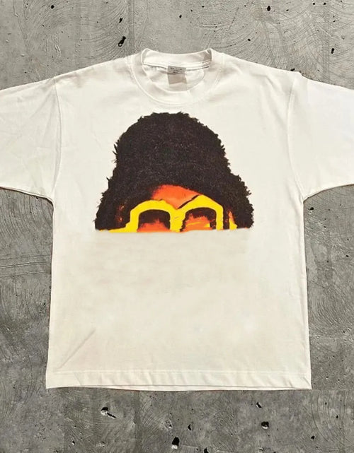 Load image into Gallery viewer, Designer Men'S T Shirts High Street Y2K Shirt Retro Trend Portrait Print Short Sleeve T-Shirt for Men Goth Harajuku Hip Hop Couple Casual Loose
