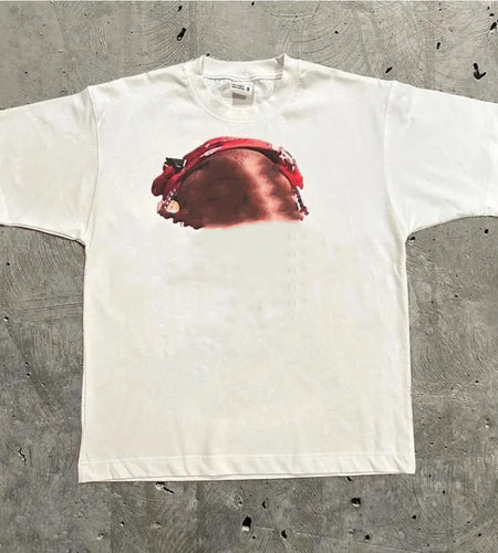 Designer Men'S T Shirts High Street Y2K Shirt Retro Trend Portrait Print Short Sleeve T-Shirt for Men Goth Harajuku Hip Hop Couple Casual Loose