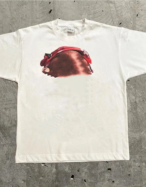 Load image into Gallery viewer, Designer Men'S T Shirts High Street Y2K Shirt Retro Trend Portrait Print Short Sleeve T-Shirt for Men Goth Harajuku Hip Hop Couple Casual Loose
