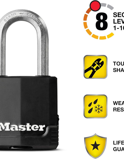 Load image into Gallery viewer, M115XQLF Magnum Heavy Duty Outdoor Padlock with Key, 4 Pack Keyed-Alike
