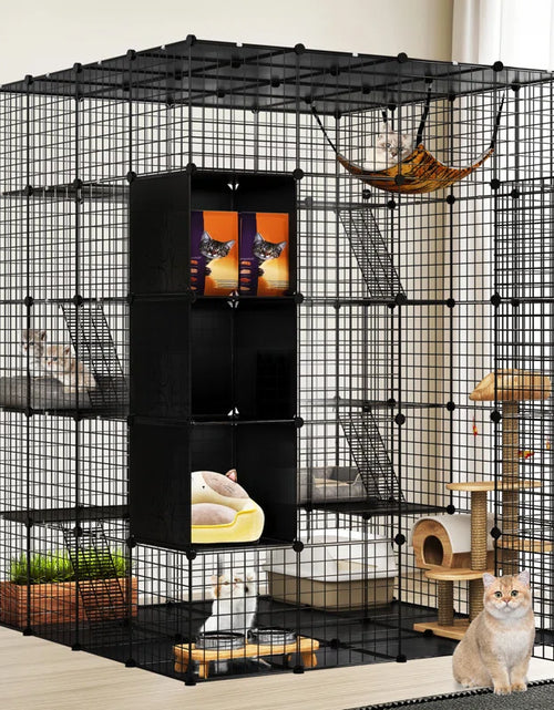 Load image into Gallery viewer, Boivin Portable Outdoor Cat Cage, Catio, Cat House, with Shelves
