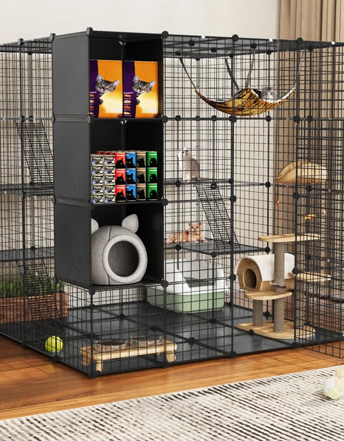 Load image into Gallery viewer, Boivin Portable Outdoor Cat Cage, Catio, Cat House, with Shelves
