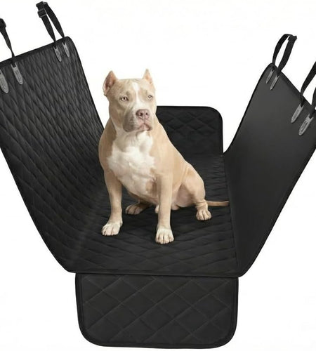 Black Standard Dog Car Hammock Back Seat Cover, Waterproof Backseat Cover Protector for Truck Bench Rear of Sedans or Suvs, Essential Pet Supplies Vacuum or Wipe Clean, Machine Washable