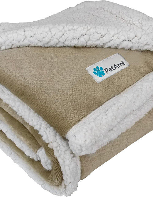 Load image into Gallery viewer, Dog Blanket for Bed, XL Pet Blanket Large Dogs, Fleece Furniture Couch Cover Protector Sofa Car Crate Kennel, Soft Sherpa Cat Throw Plush Reversible Washable, Twin 60X80 Taupe
