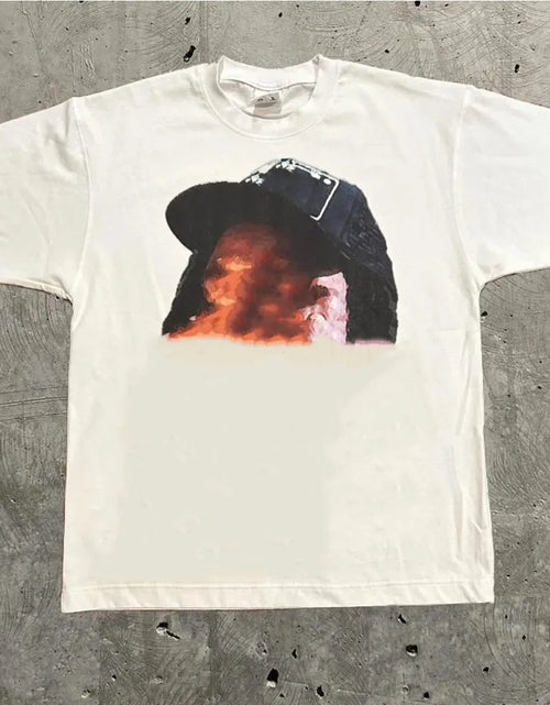 Load image into Gallery viewer, Designer Men'S T Shirts High Street Y2K Shirt Retro Trend Portrait Print Short Sleeve T-Shirt for Men Goth Harajuku Hip Hop Couple Casual Loose
