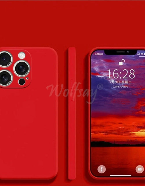 Load image into Gallery viewer, For Iphone 16 Pro Max Case Liquid Silicone Original Plain Rubber TPU Protect Case for Iphone 16 15 Pro Max Cover TPU Shockproof
