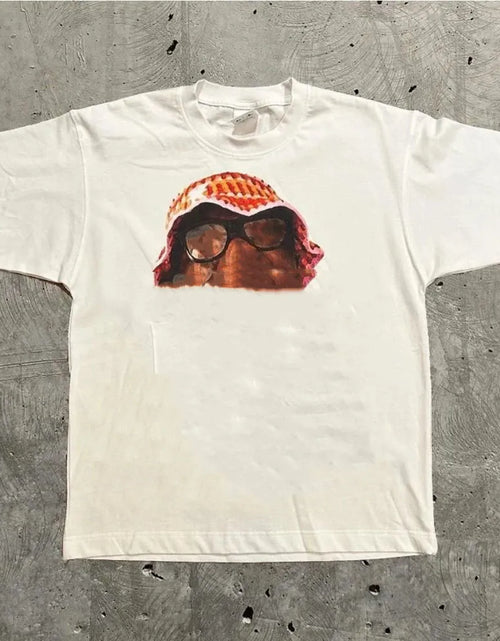 Load image into Gallery viewer, Designer Men'S T Shirts High Street Y2K Shirt Retro Trend Portrait Print Short Sleeve T-Shirt for Men Goth Harajuku Hip Hop Couple Casual Loose
