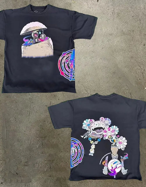 Load image into Gallery viewer, Designer Men'S T Shirts High Street Y2K Shirt Retro Trend Portrait Print Short Sleeve T-Shirt for Men Goth Harajuku Hip Hop Couple Casual Loose
